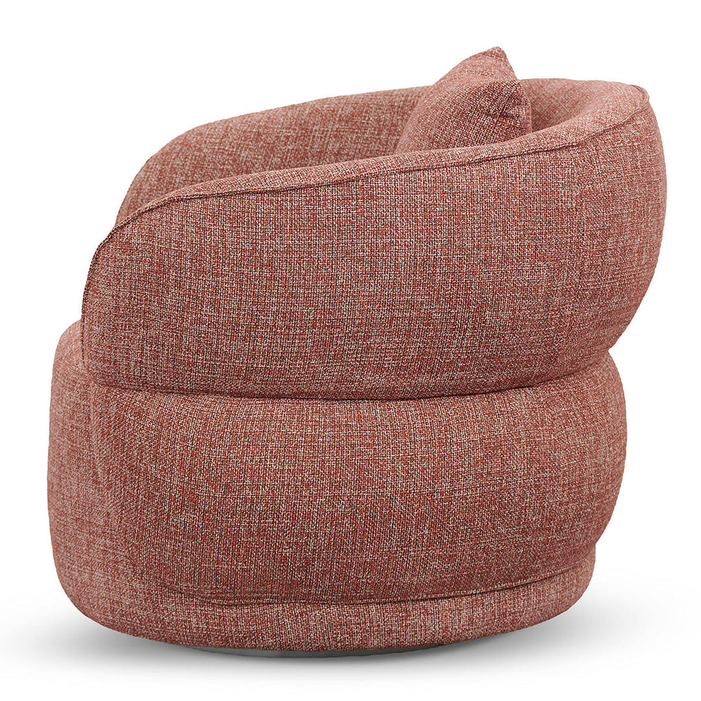 Swivel Armchair - Moss Rust Orange