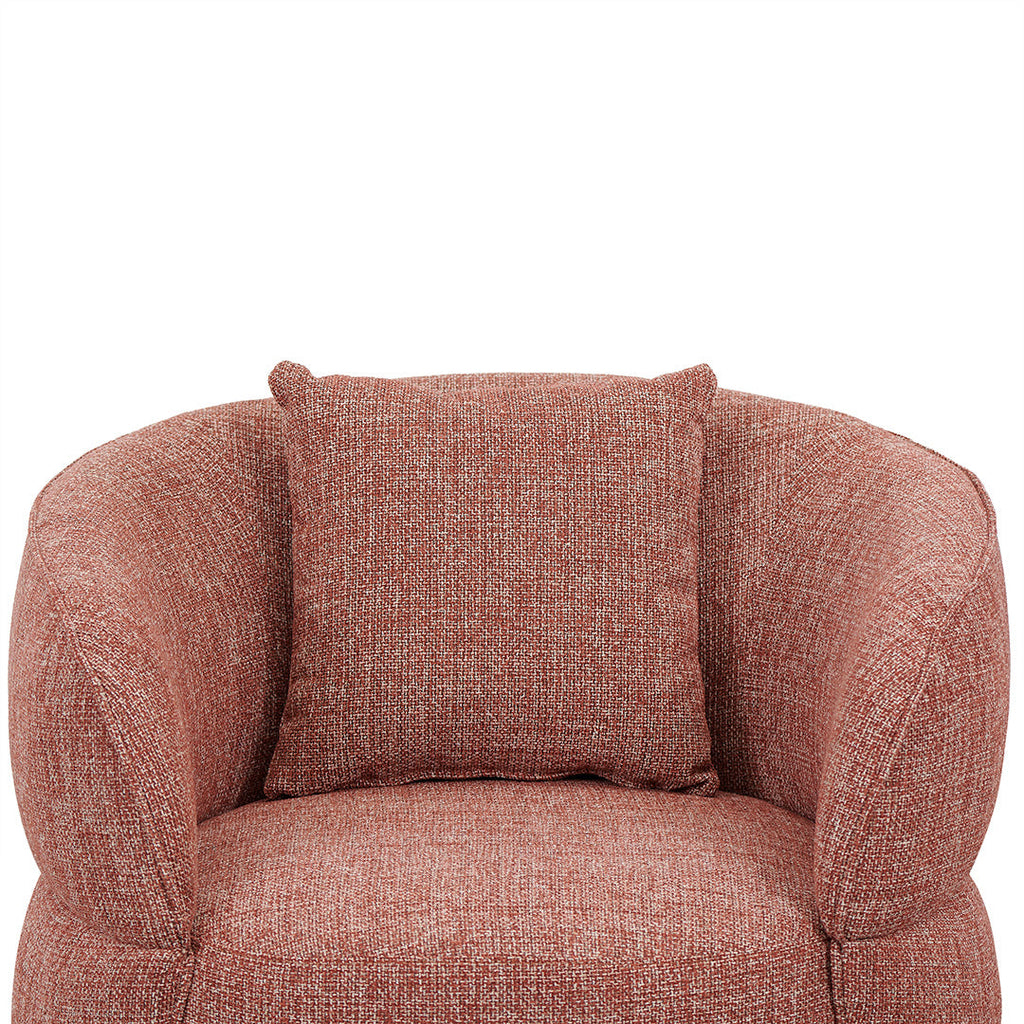 Swivel Armchair - Moss Rust Orange