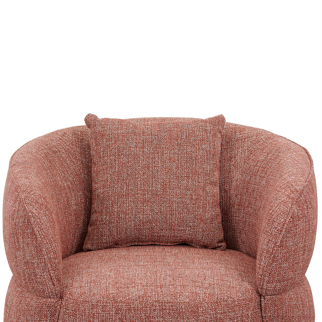Swivel Armchair - Moss Rust Orange