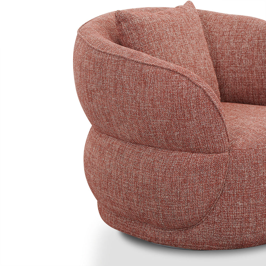 Swivel Armchair - Moss Rust Orange