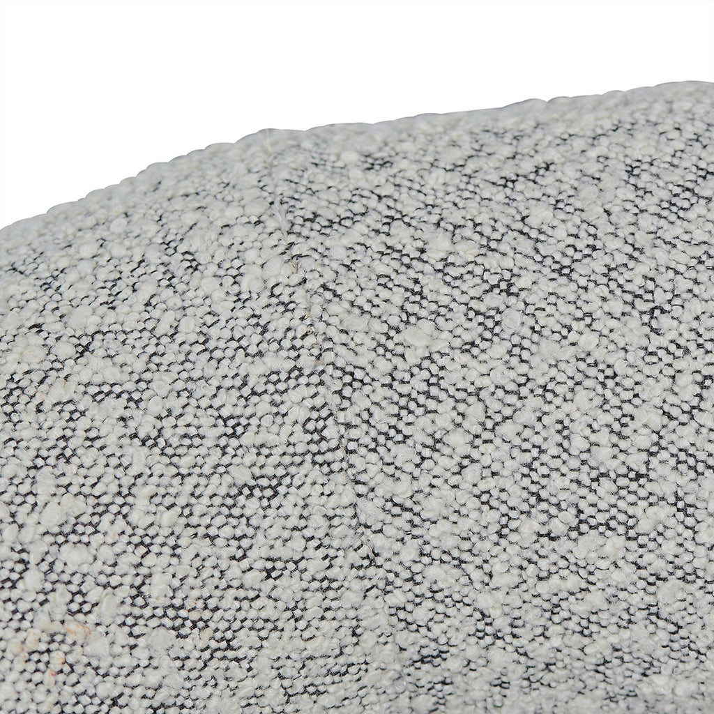 Charcoal White Boucle Armchair - Black Legs