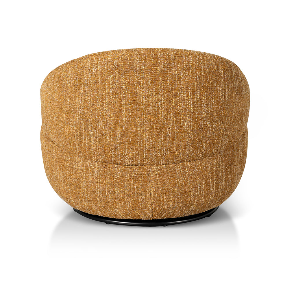 Swivel Fabric Ravello Lounge Chair - Ginger Brown