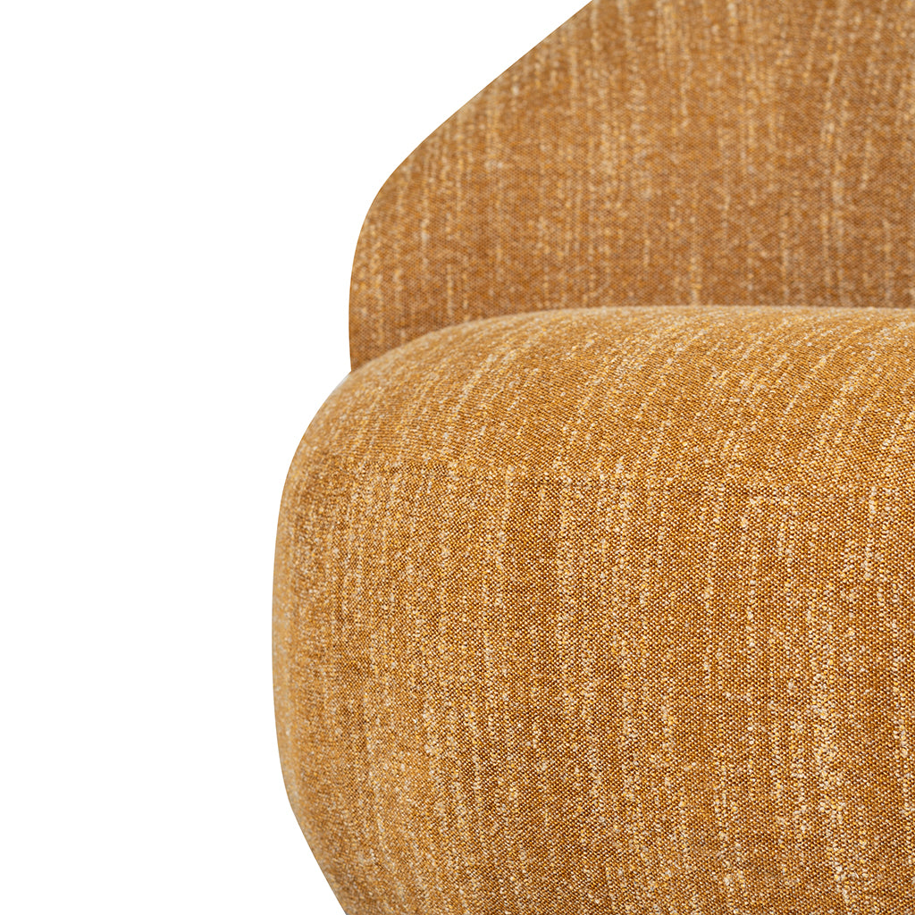 Swivel Fabric Ravello Lounge Chair - Ginger Brown