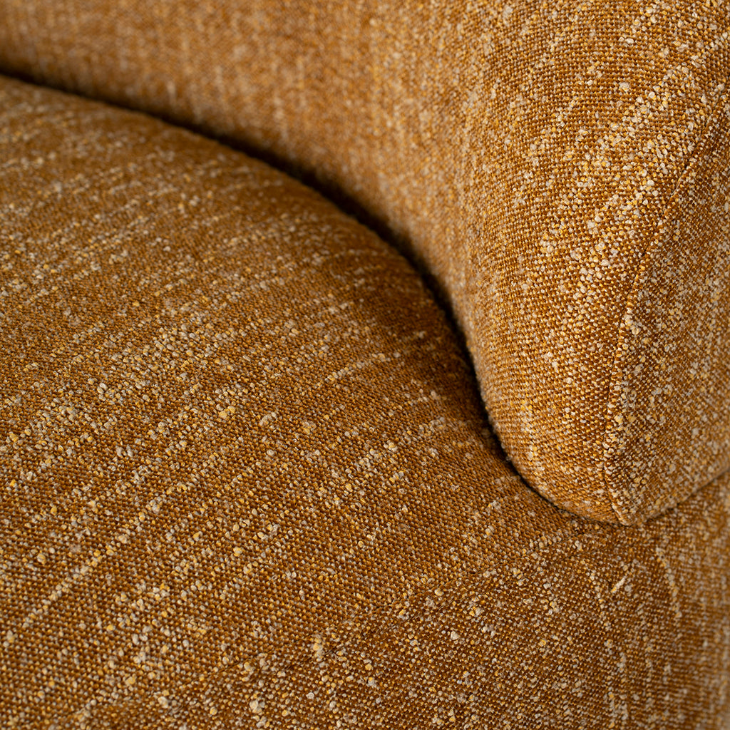 Swivel Fabric Ravello Lounge Chair - Ginger Brown