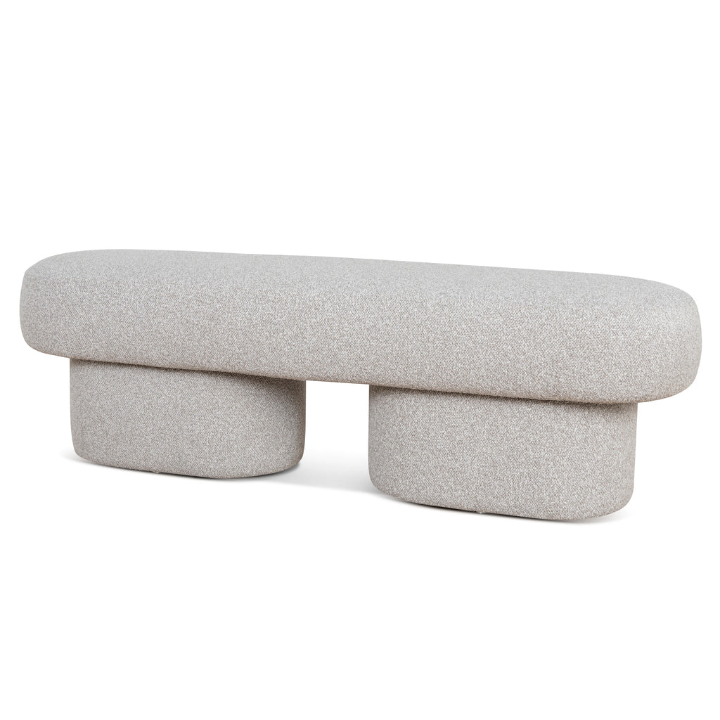 1.5m Long Bergamo Ottoman Bench- Clay Grey