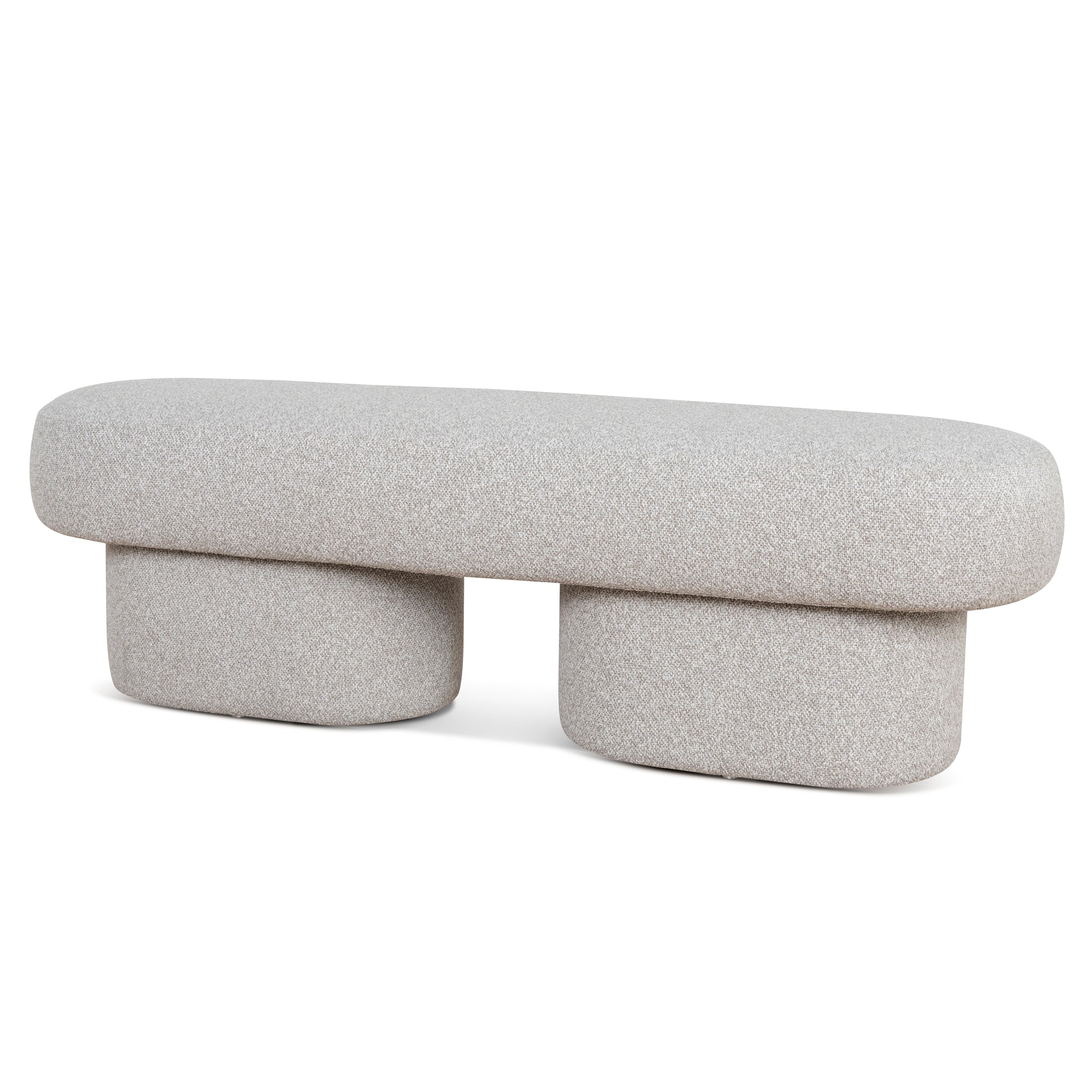 1.5m Long Bergamo Ottoman Bench- Clay Grey