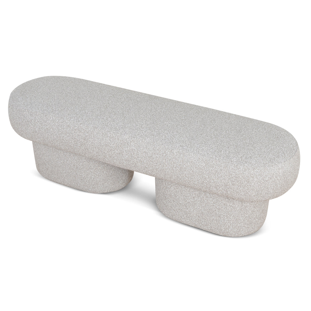 1.5m Long Bergamo Ottoman Bench- Clay Grey