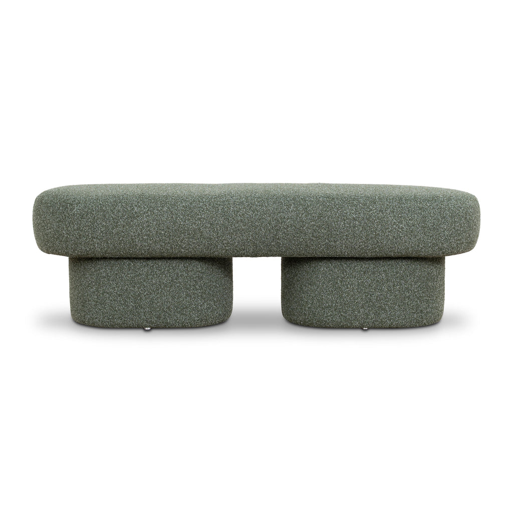 1.5m Long Bergamo Ottoman Bench- Hunter Green