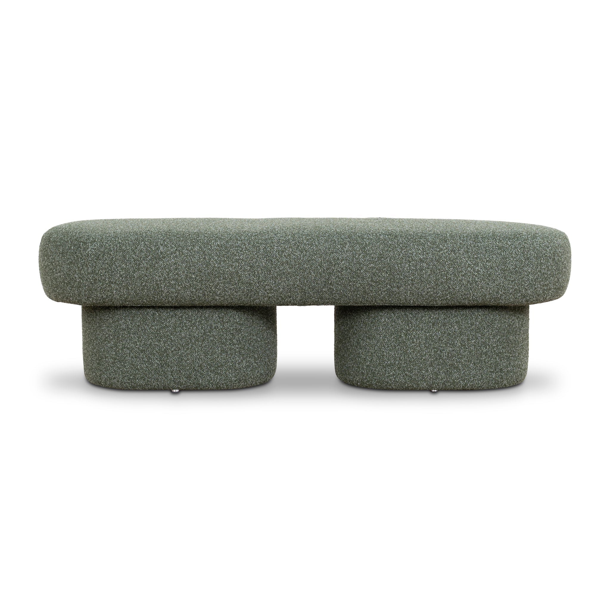 1.5m Long Bergamo Ottoman Bench- Hunter Green
