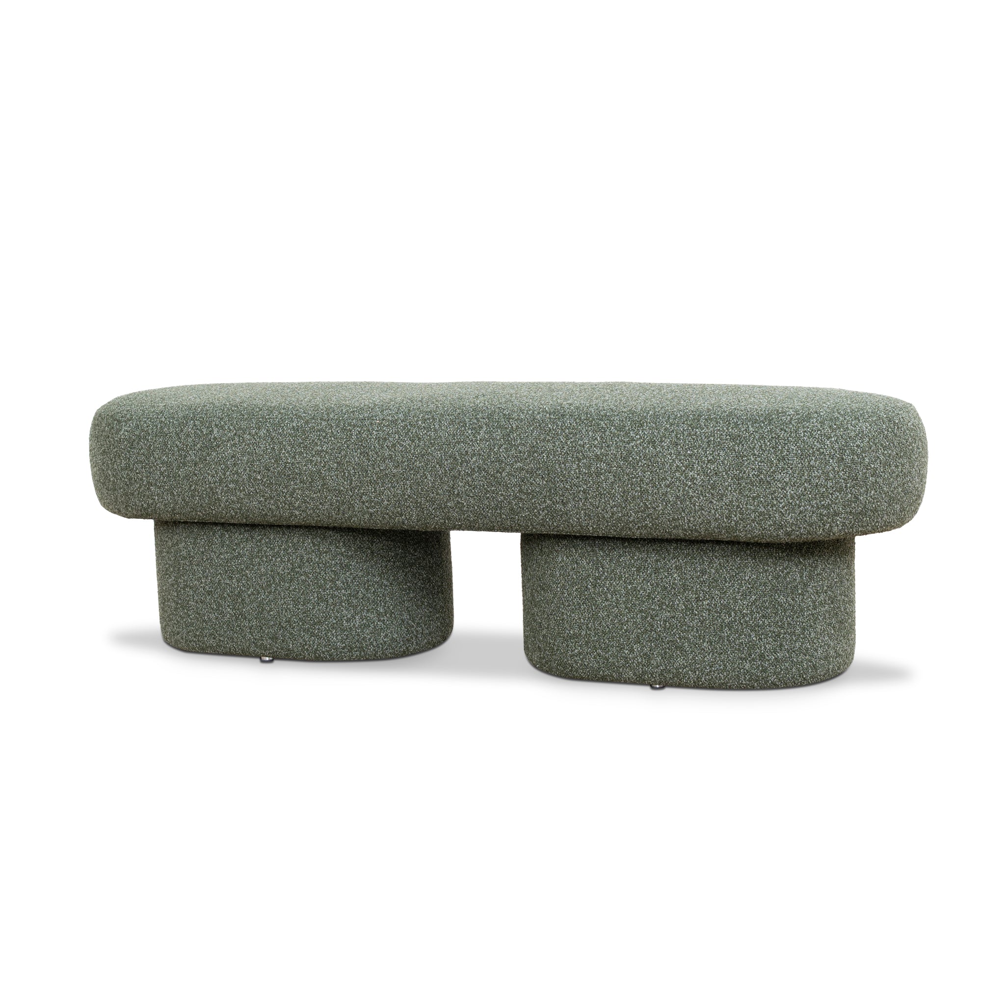 1.5m Long Bergamo Ottoman Bench- Hunter Green