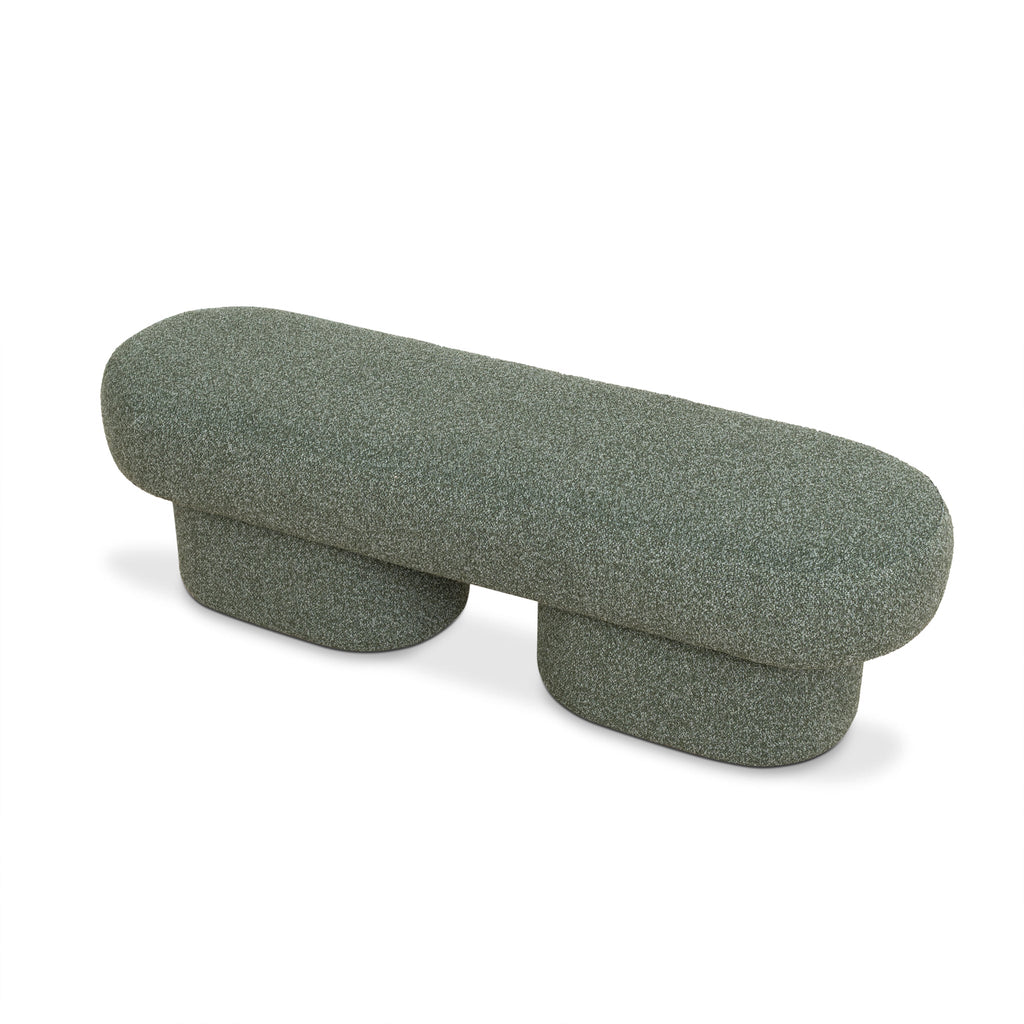 1.5m Long Bergamo Ottoman Bench- Hunter Green