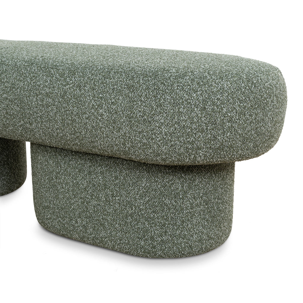 1.5m Long Bergamo Ottoman Bench- Hunter Green
