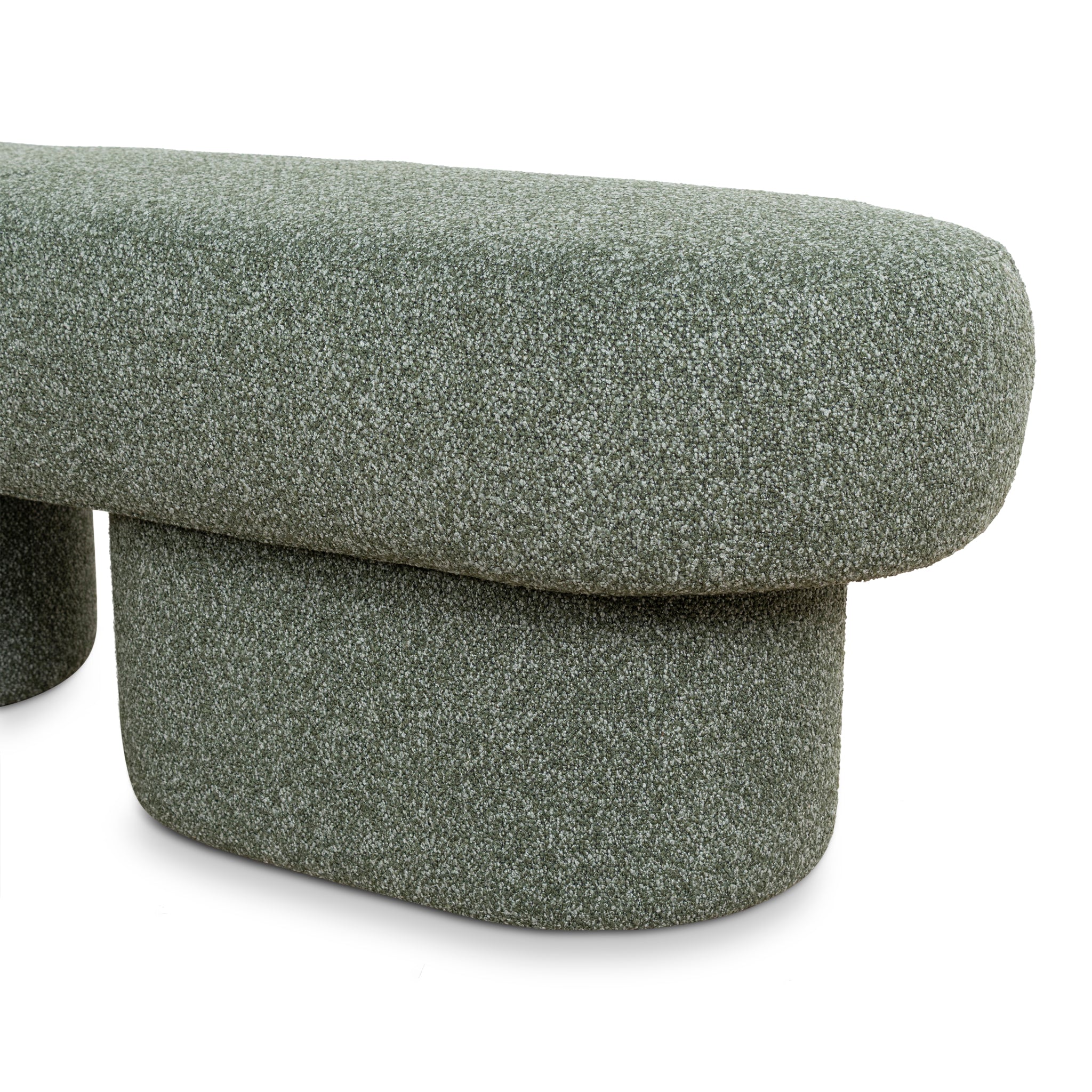 1.5m Long Bergamo Ottoman Bench- Hunter Green
