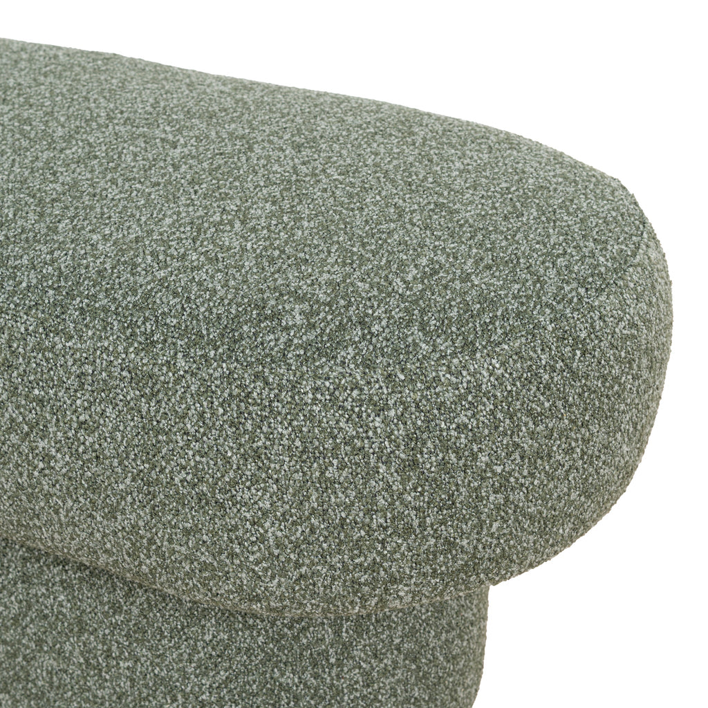 1.5m Long Bergamo Ottoman Bench- Hunter Green