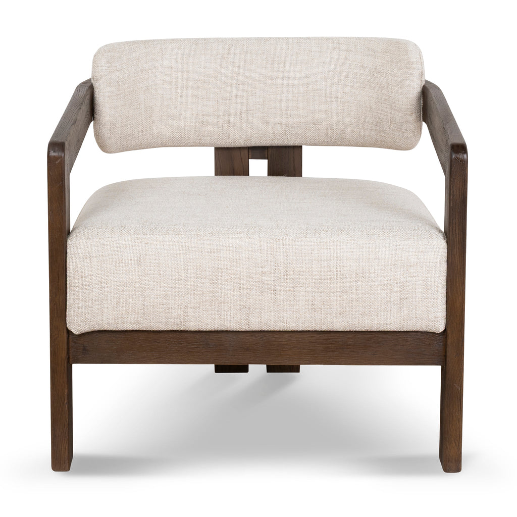 Walnut Armchair - Linen