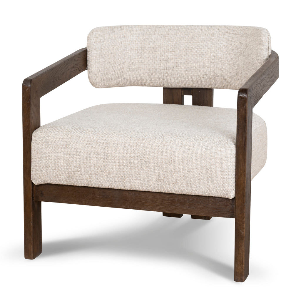 Walnut Armchair - Linen