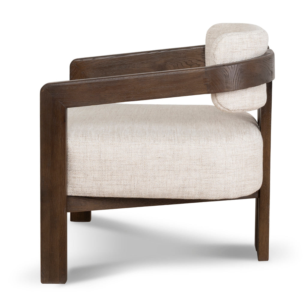 Walnut Armchair - Linen