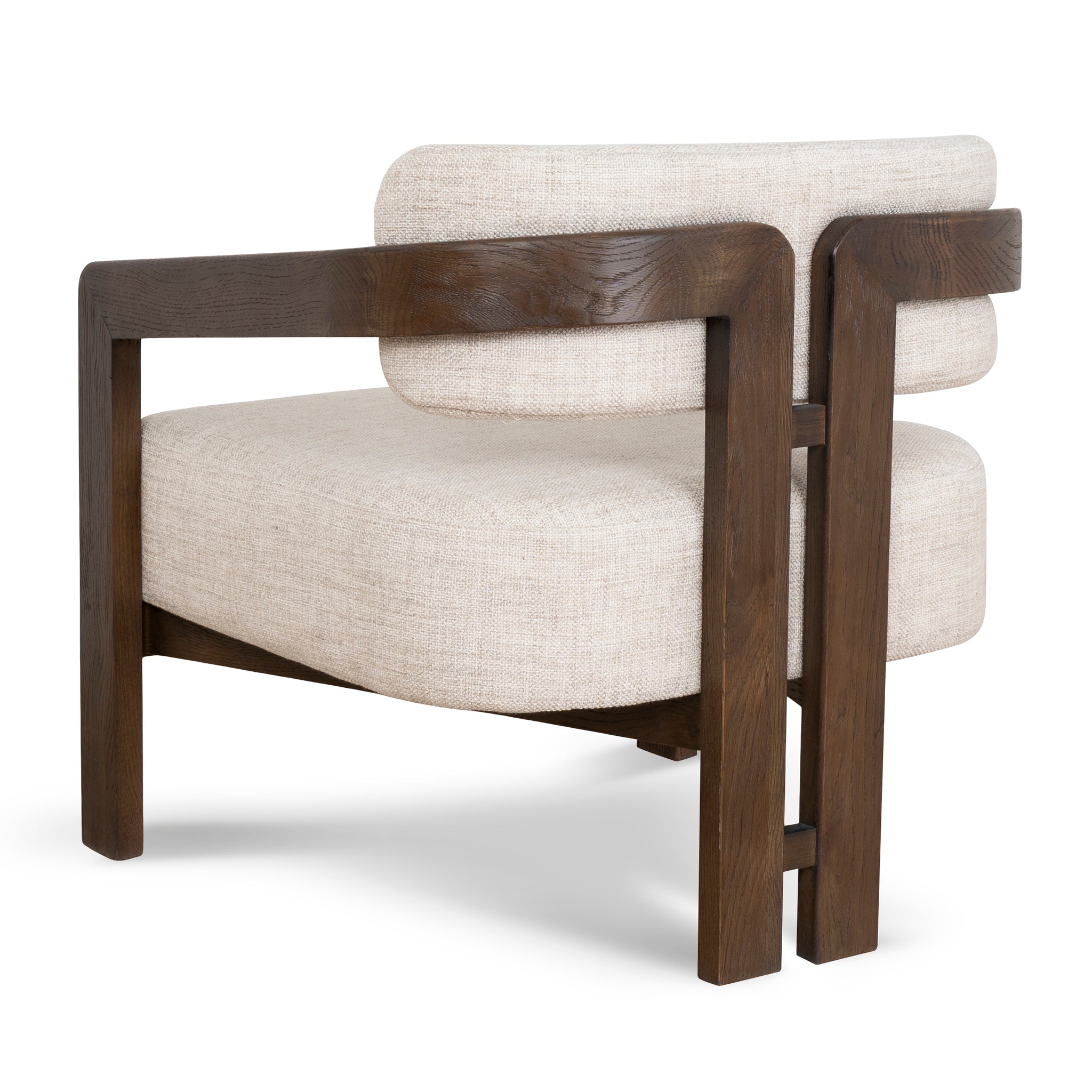 Walnut Armchair - Linen