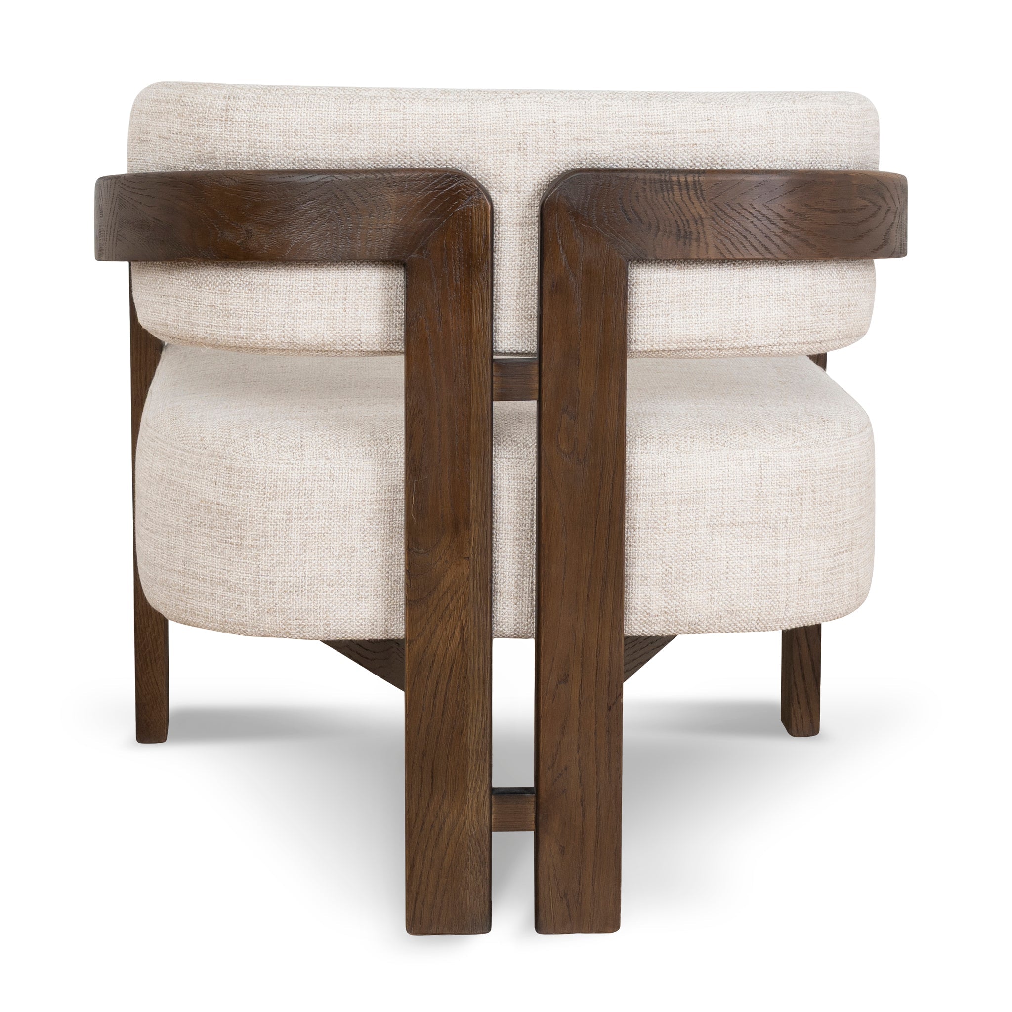 Walnut Armchair - Linen