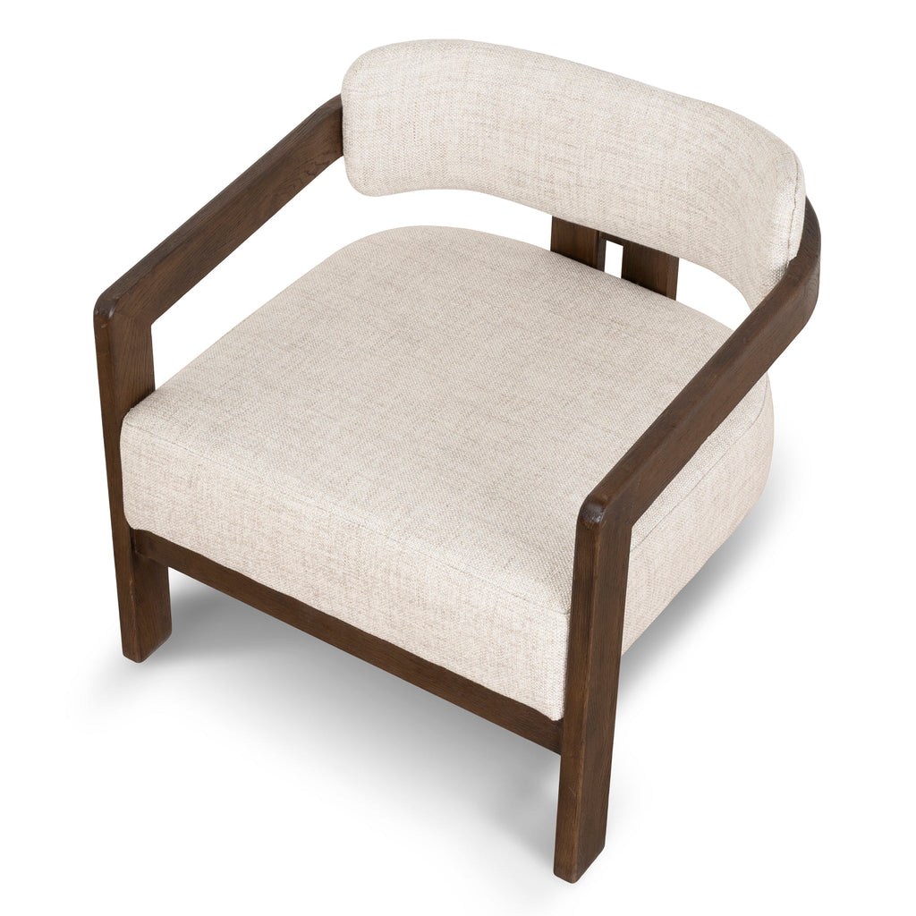 Walnut Armchair - Linen