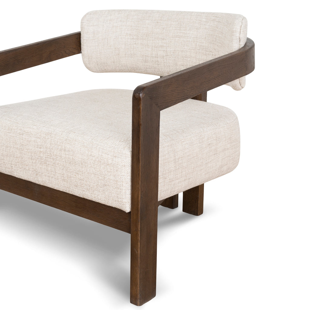 Walnut Armchair - Linen