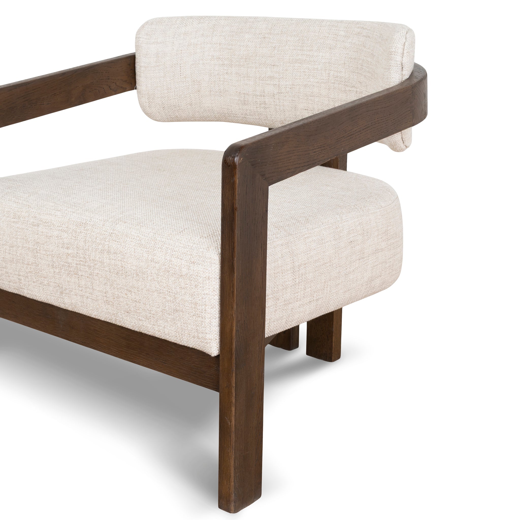 Walnut Armchair - Linen