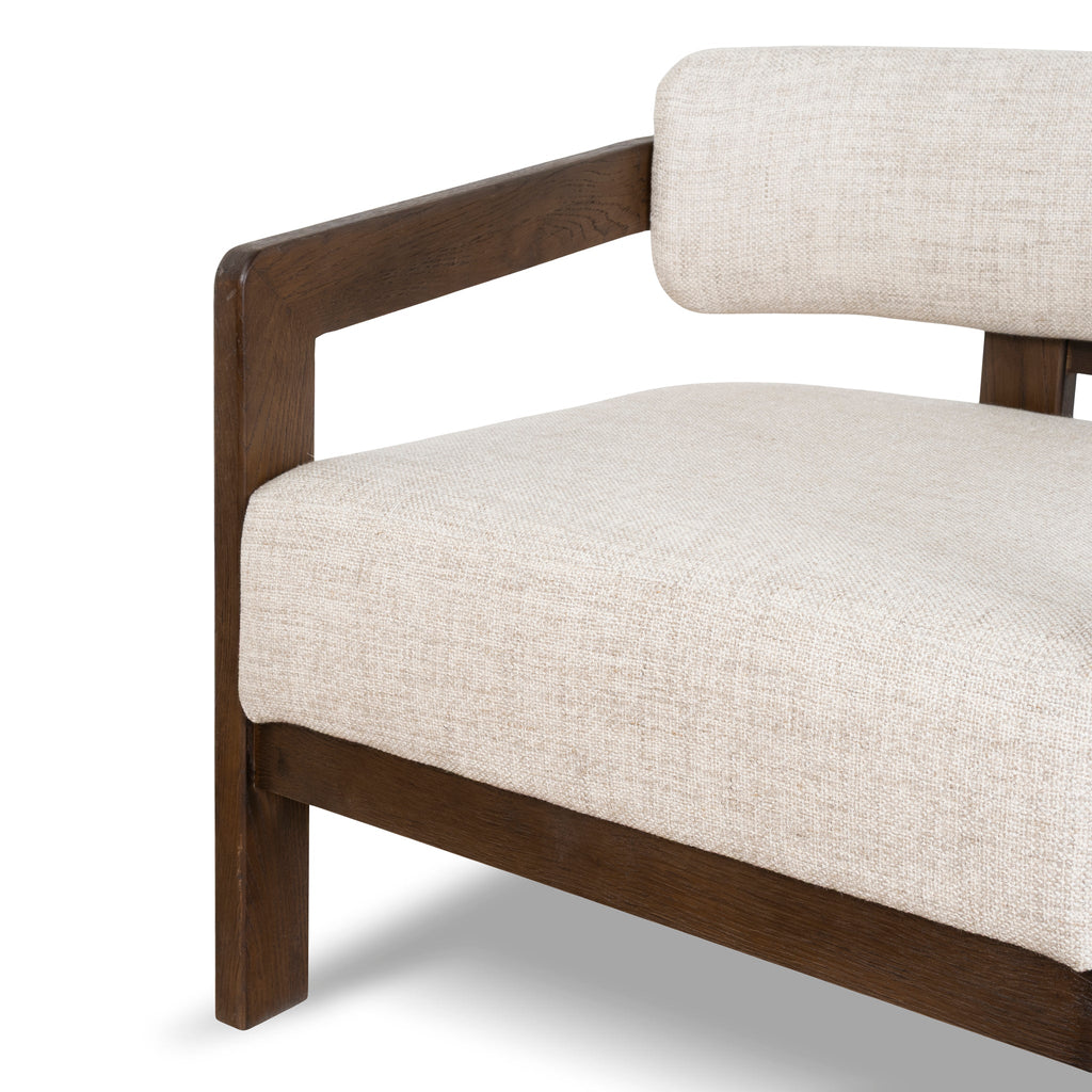 Walnut Armchair - Linen