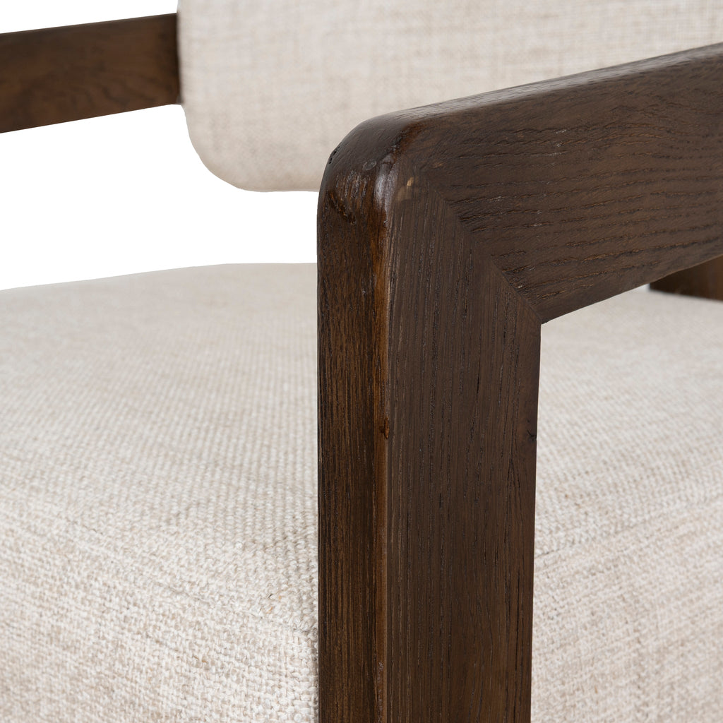 Walnut Armchair - Linen