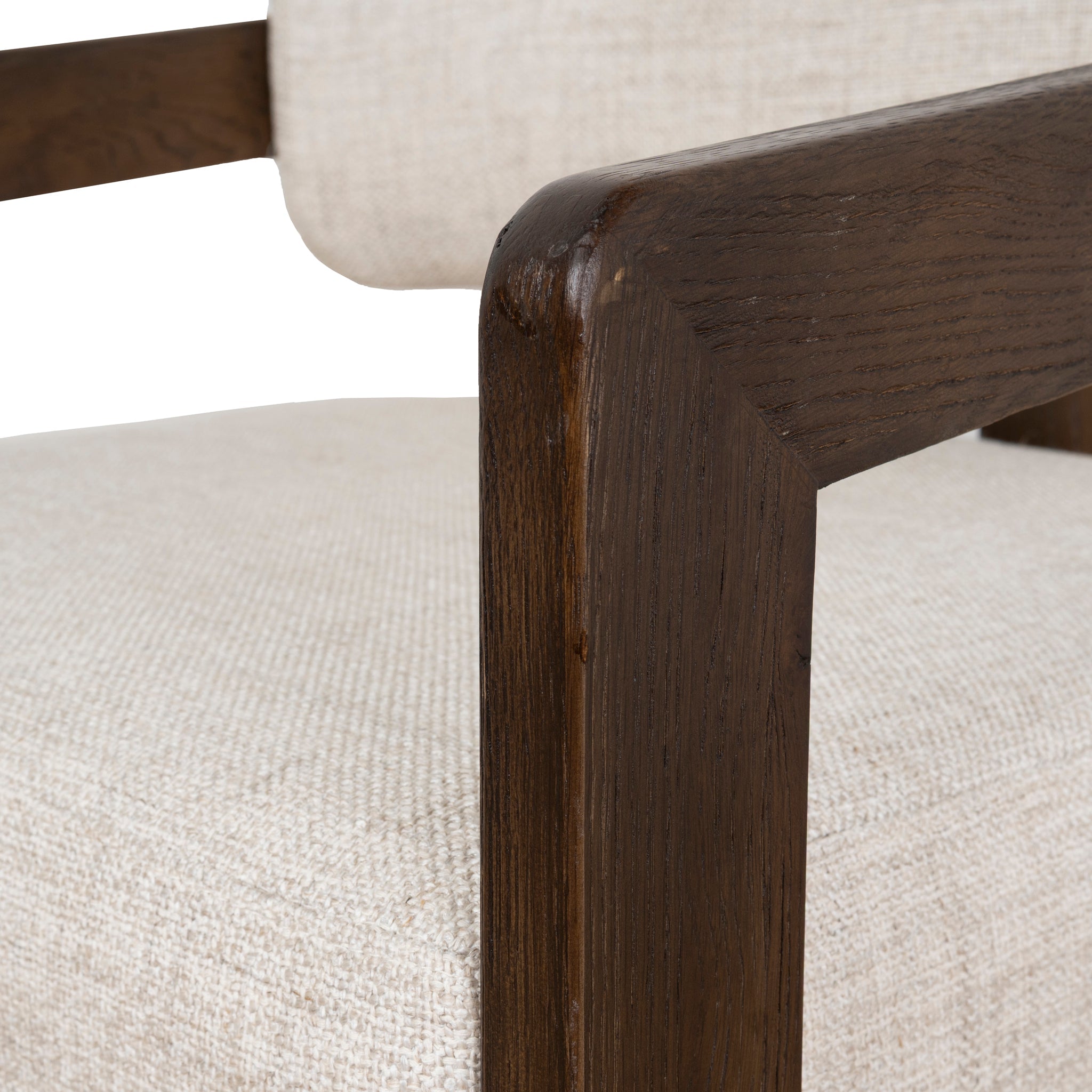 Walnut Armchair - Linen
