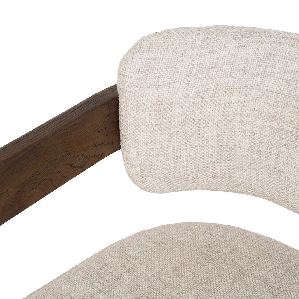 Walnut Armchair - Linen