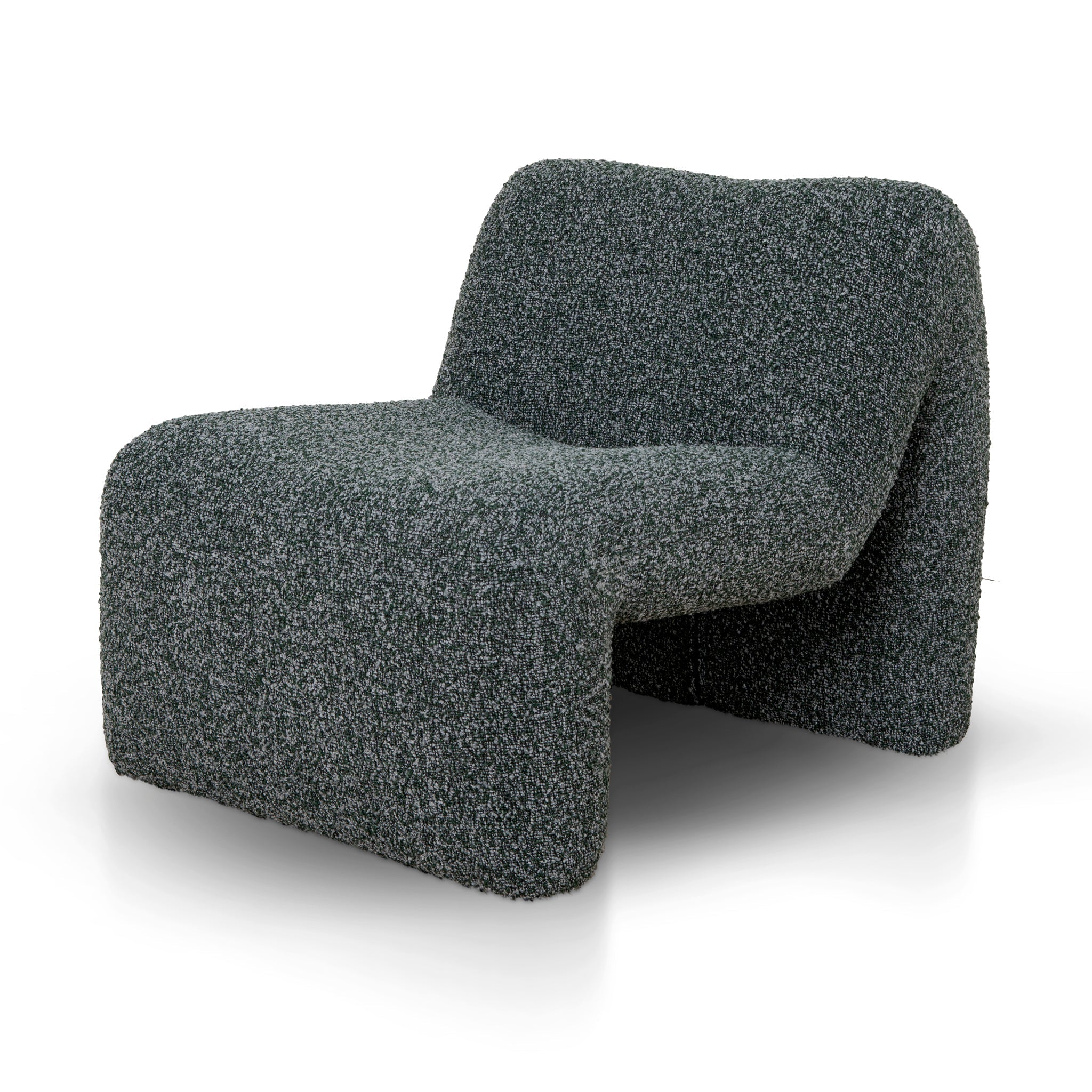 Fabric Ravello Lounge Chair - Green Boucle