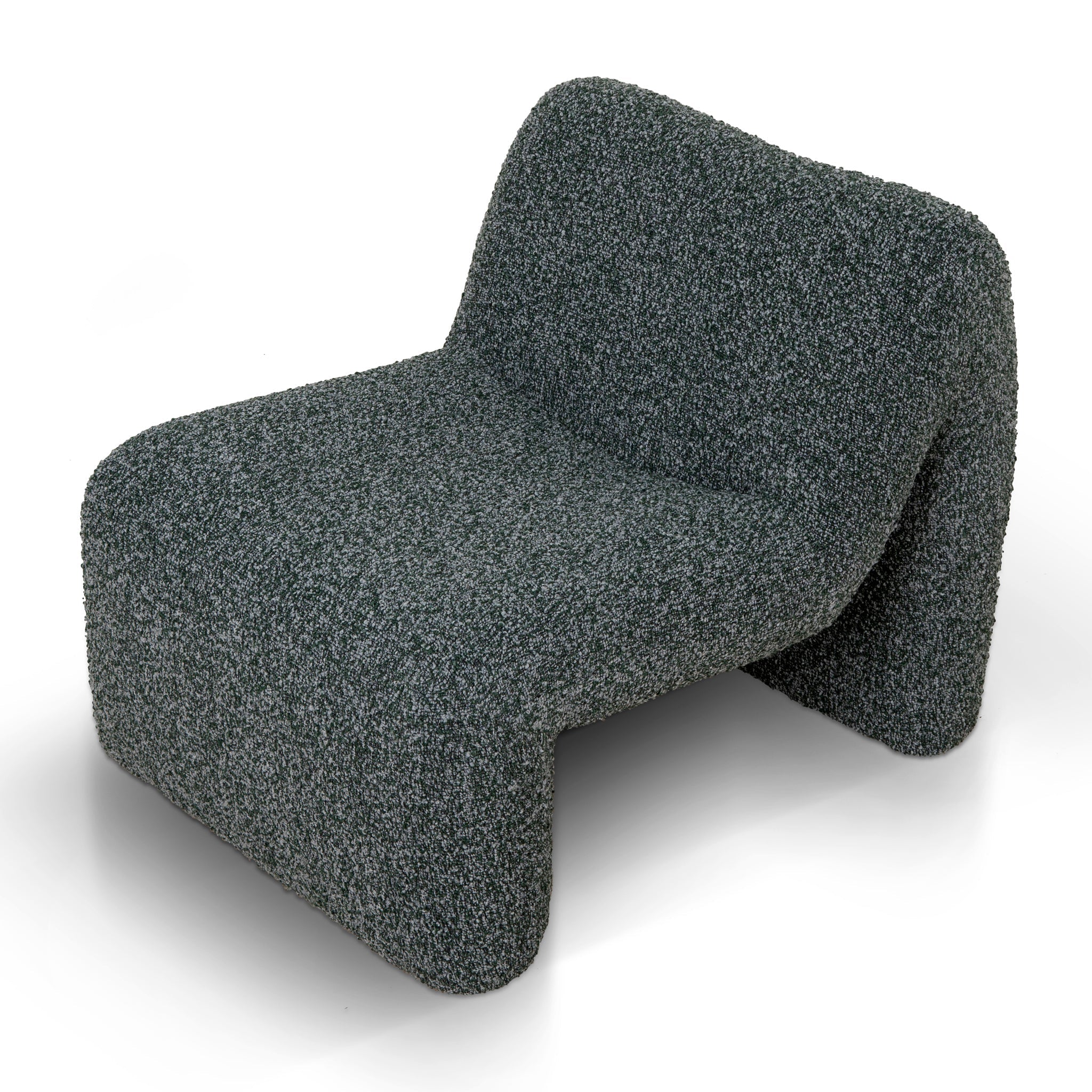 Fabric Ravello Lounge Chair - Green Boucle