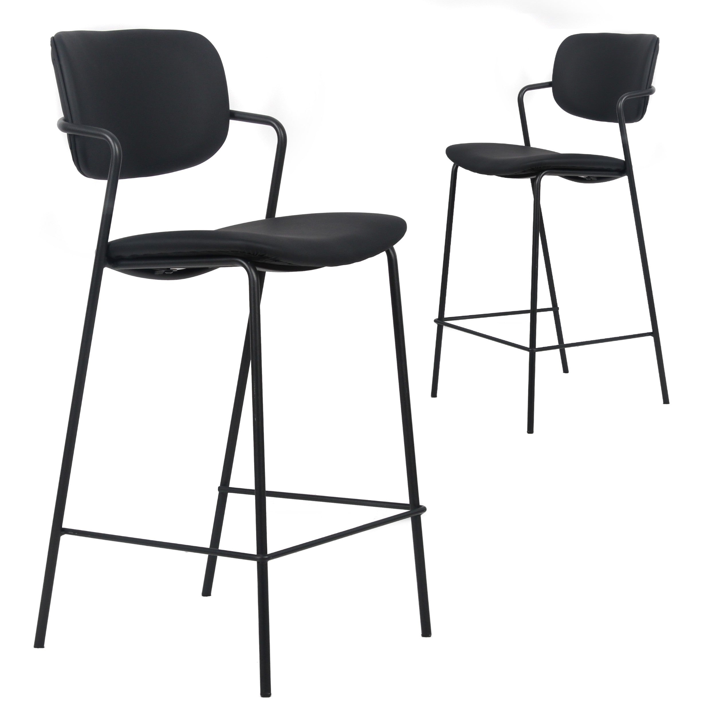 Lumina Bar Stool Black (Set of 2)