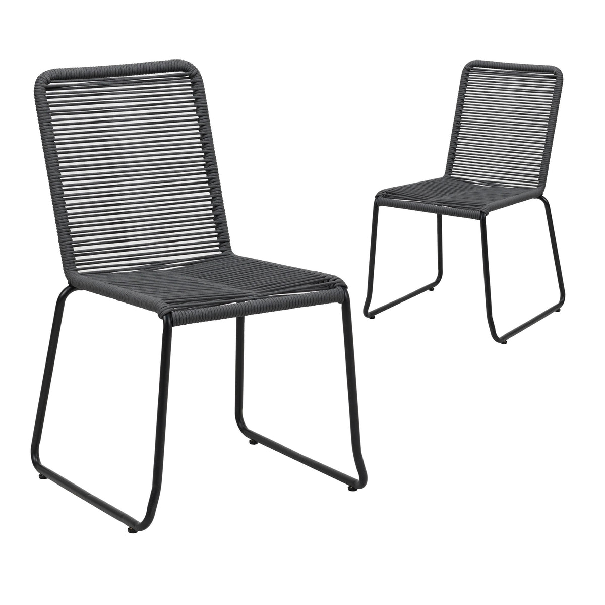 Livaro Outdoor Chair Charcoal (Set of 2)