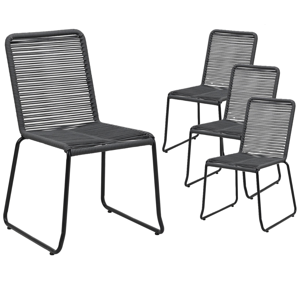 Livaro Outdoor Chair Charcoal (Set of 2)