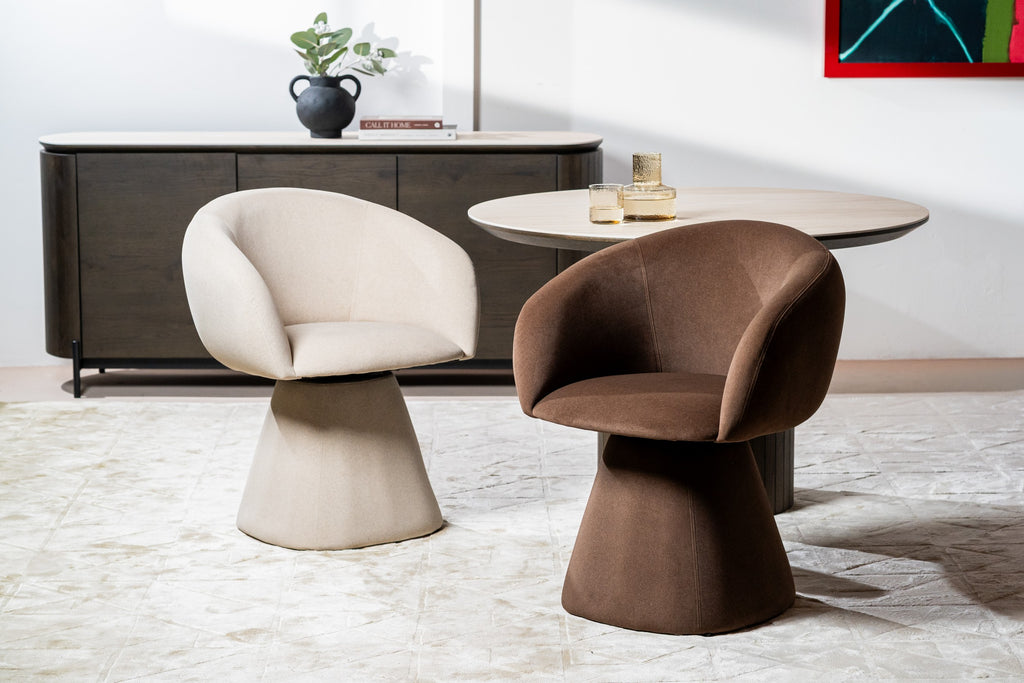 Linen Dining Chair Chocolate