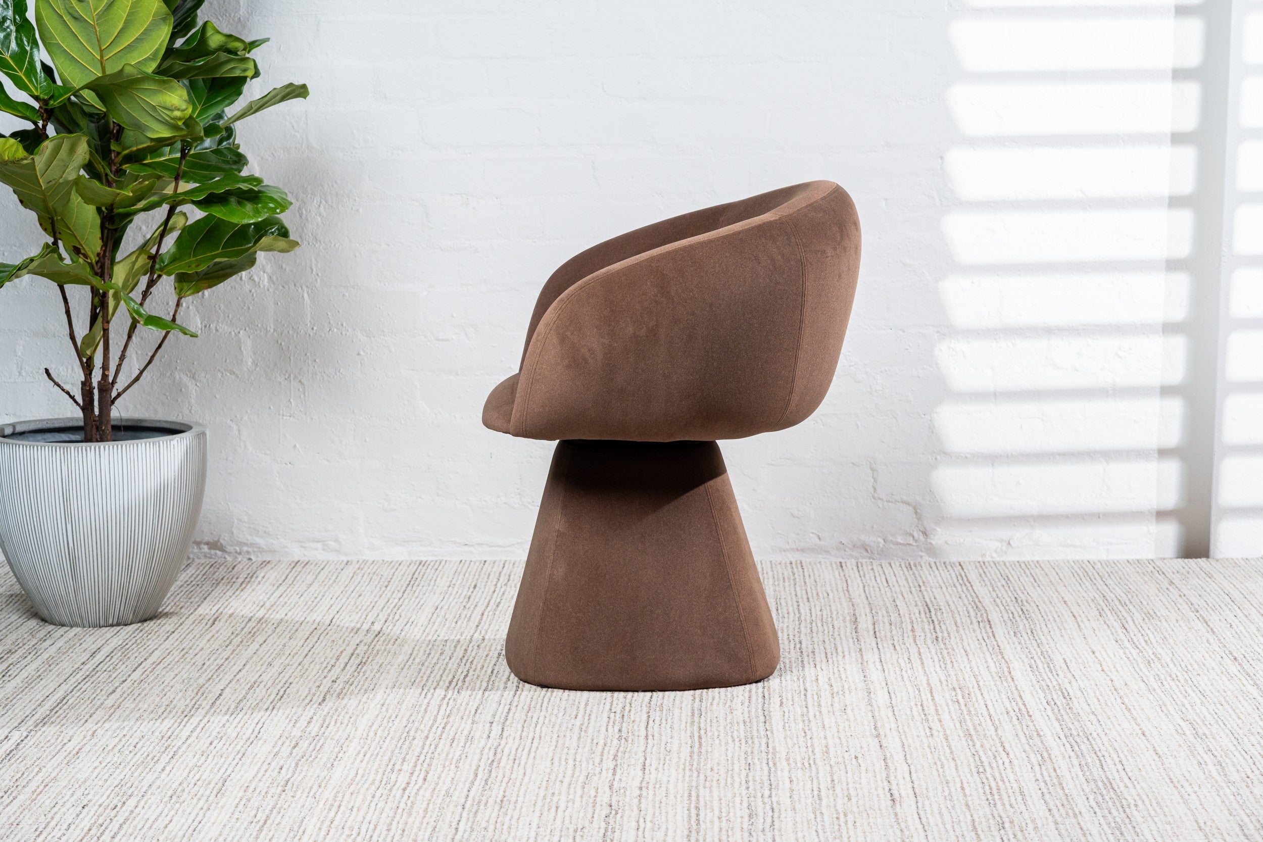 Linen Dining Chair Chocolate