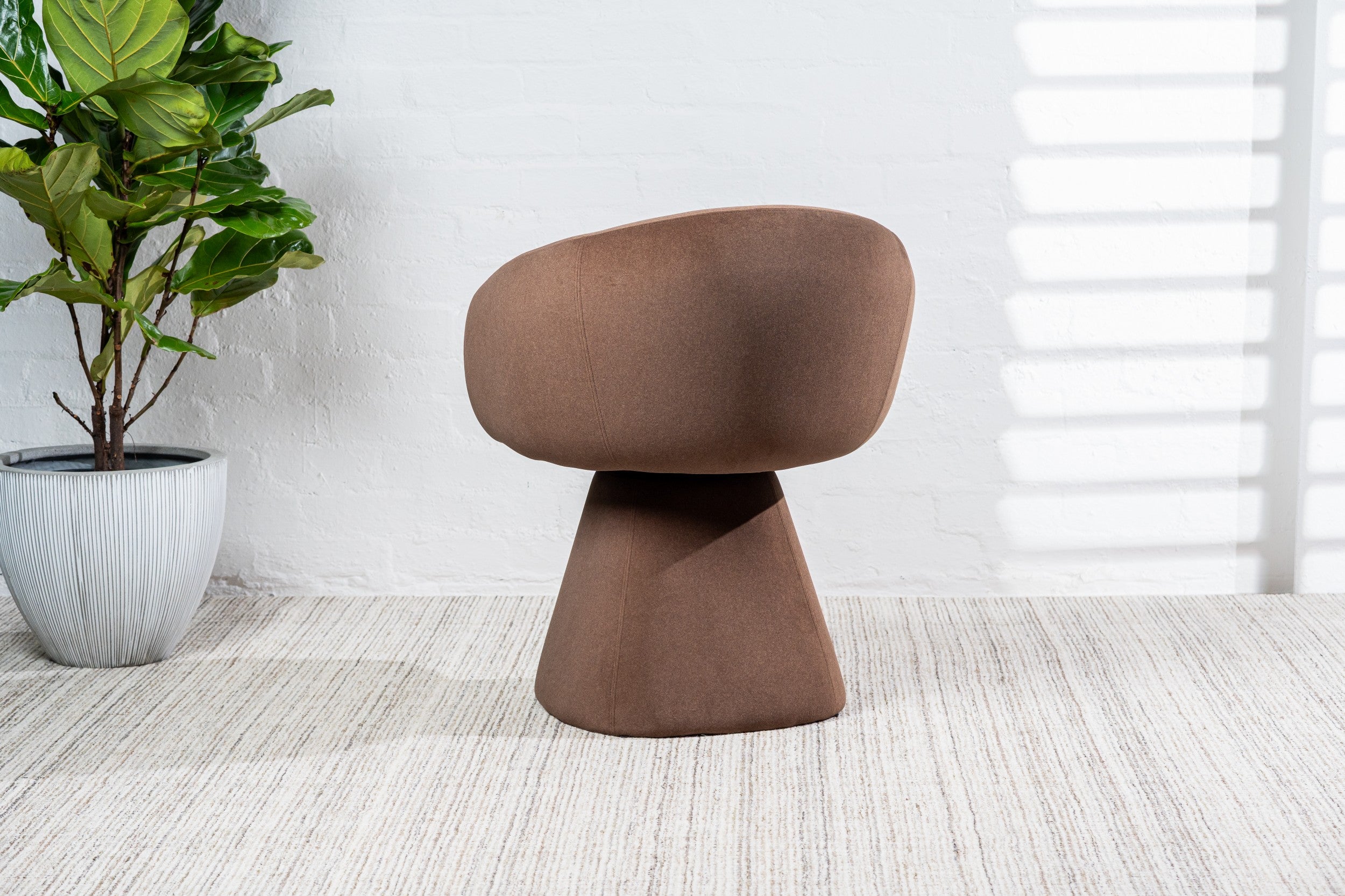 Linen Dining Chair Chocolate
