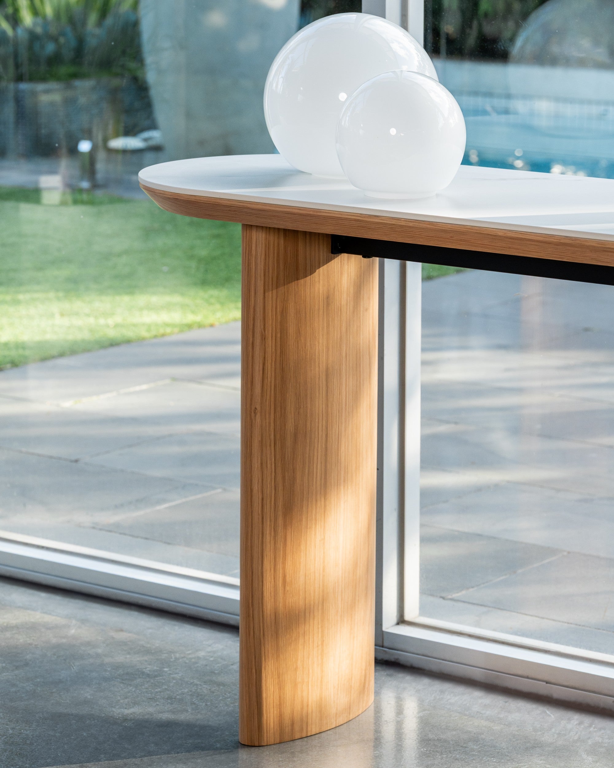 Natura Console Table Natural With Ceramic