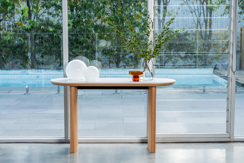 Natura Console Table Natural With Ceramic