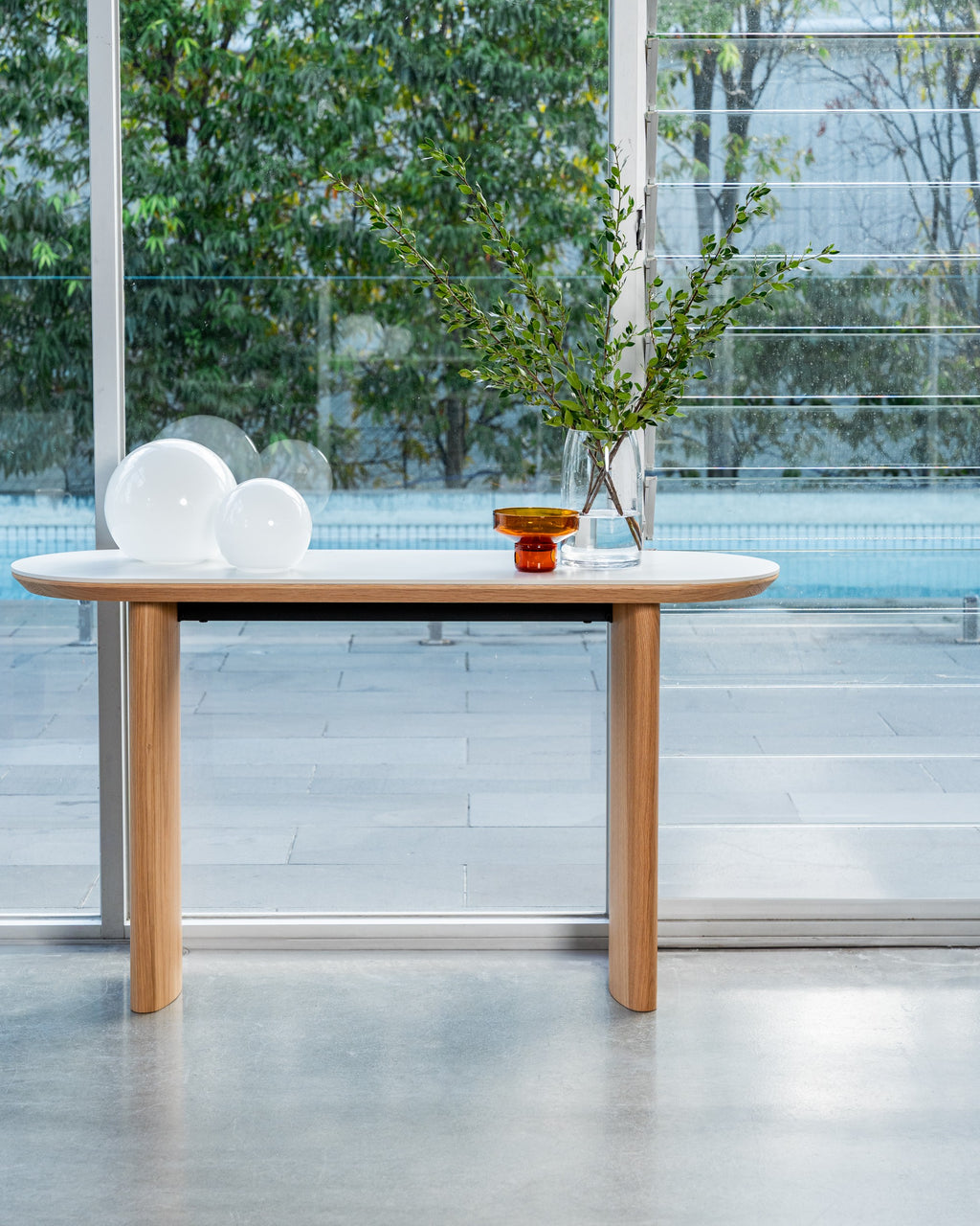 Natura Console Table Natural With Ceramic