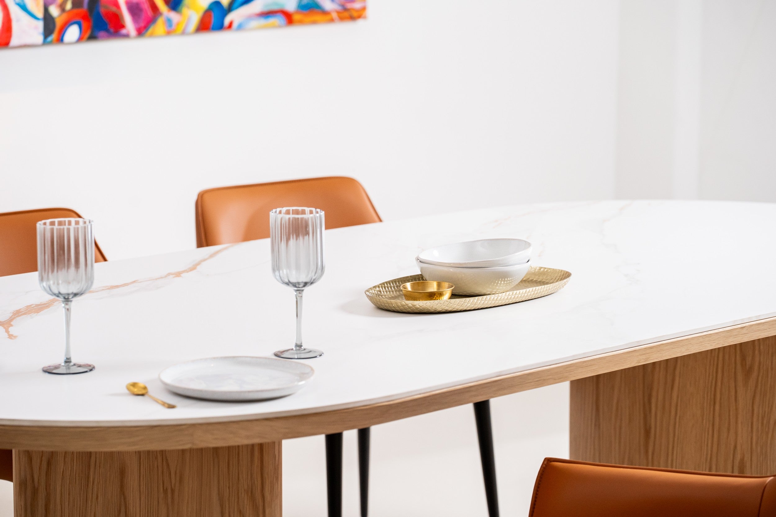 Natura Large Dining Table Natural With Ceramic