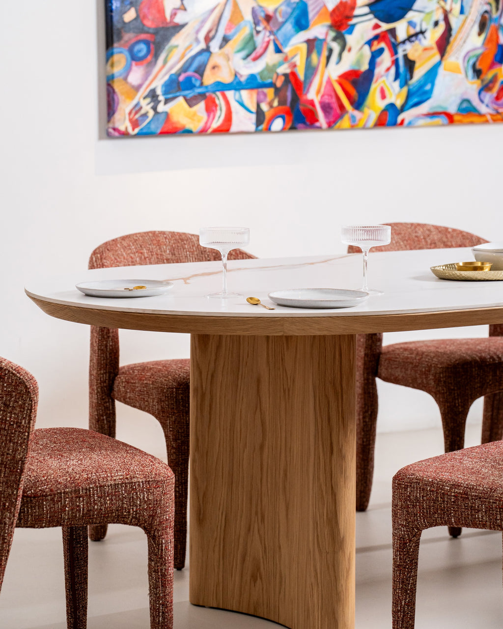 Natura Large Dining Table Natural With Ceramic