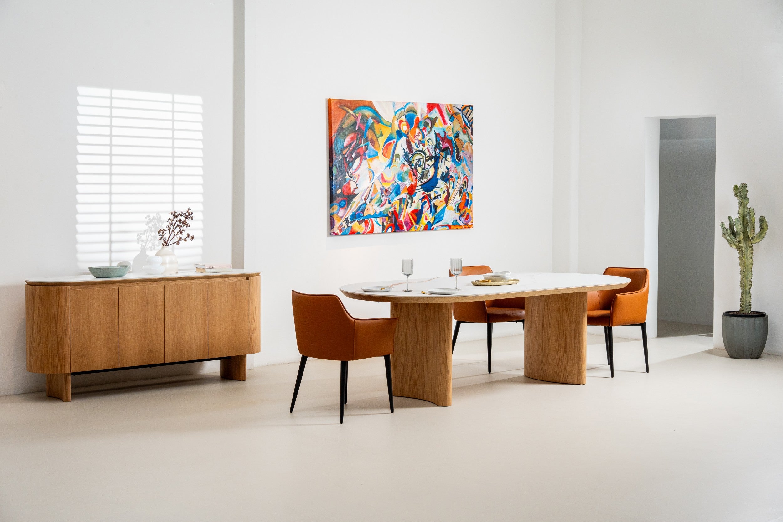Natura Dining Table Natural With Ceramic