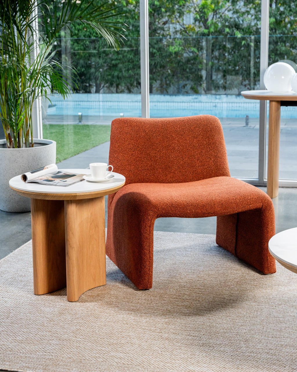 Natura Side Table Natural With Ceramic