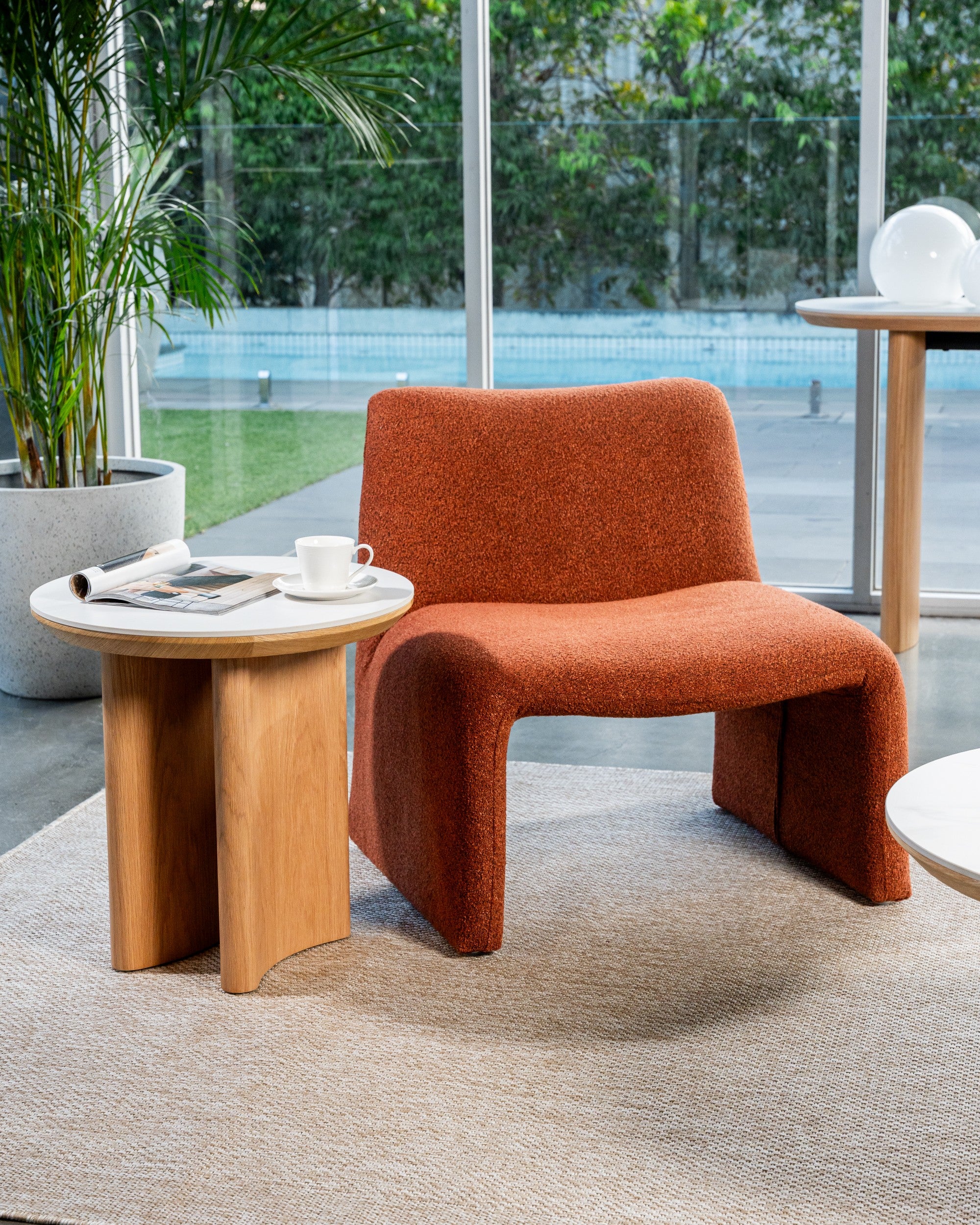 Natura Side Table Natural With Ceramic