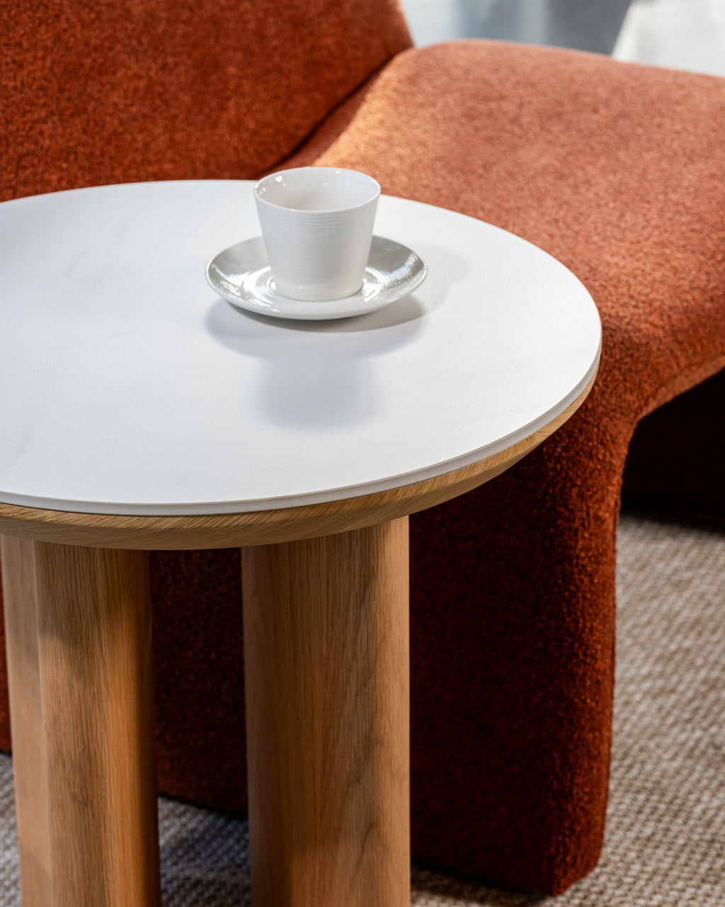 Natura Side Table Natural With Ceramic