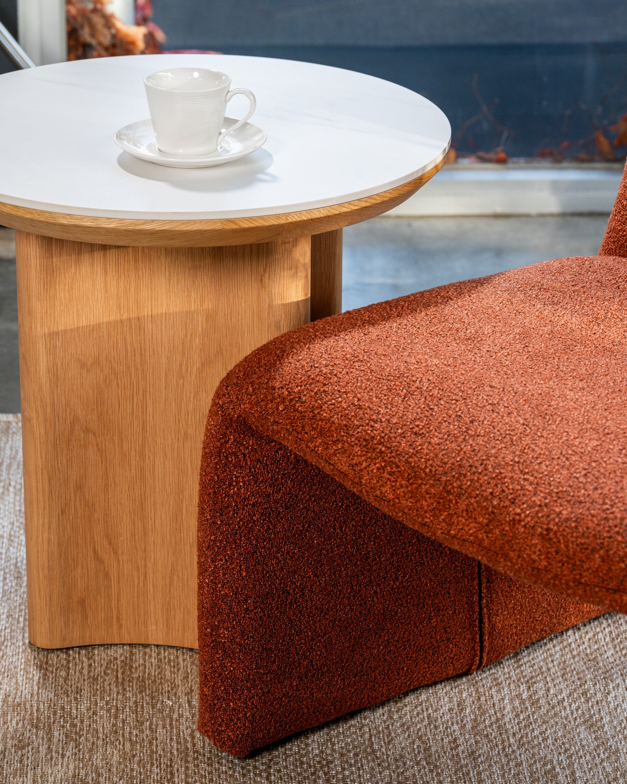 Natura Side Table Natural With Ceramic