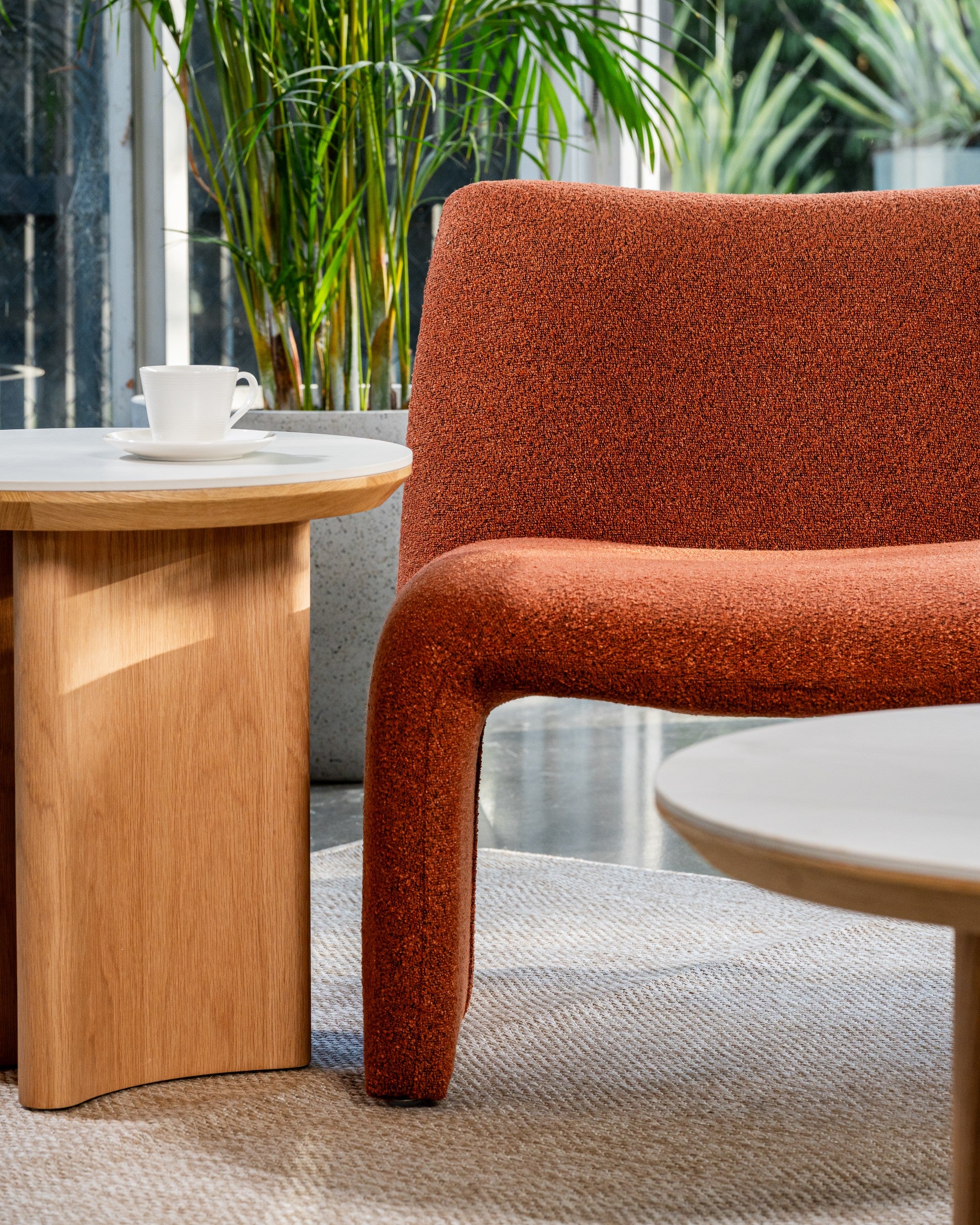 Natura Side Table Natural With Ceramic
