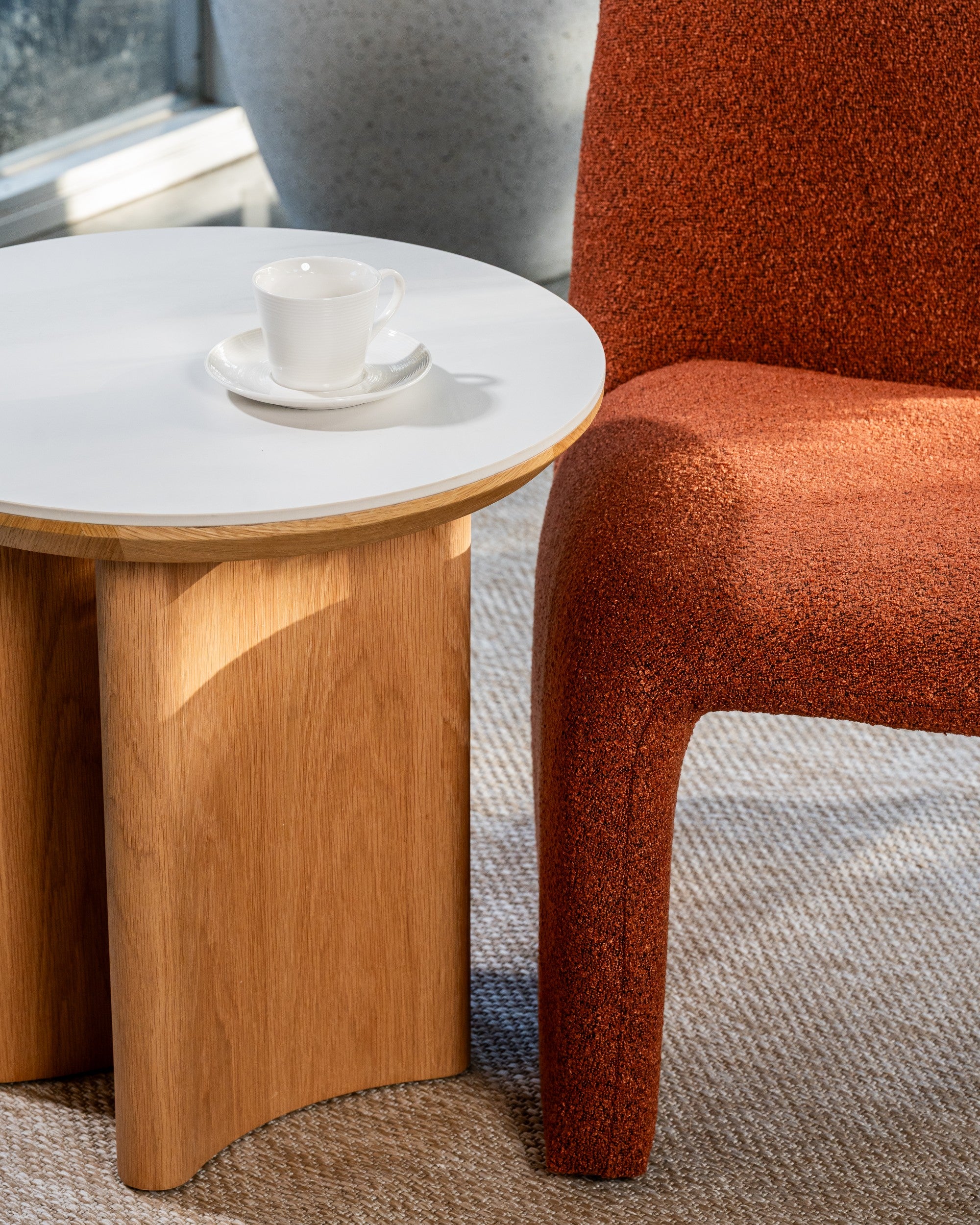 Natura Side Table Natural With Ceramic